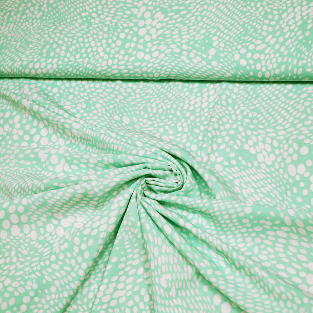 Blusen- und Kleiderstoff mit Punkten - 150 cm - mintgrün/weiss (6403)
