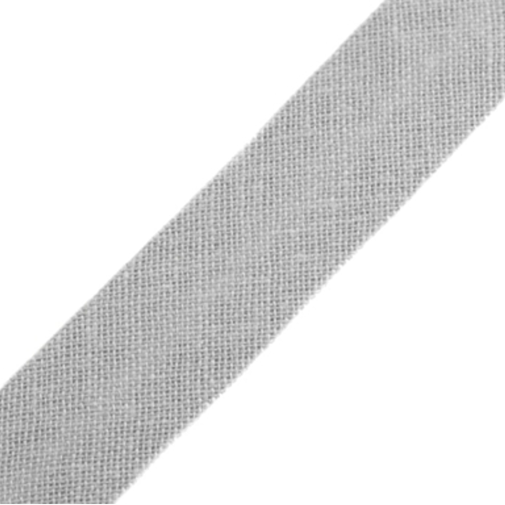 Schrägband aus Baumwolle 14mm breit gefalzt in hellgrau (251)