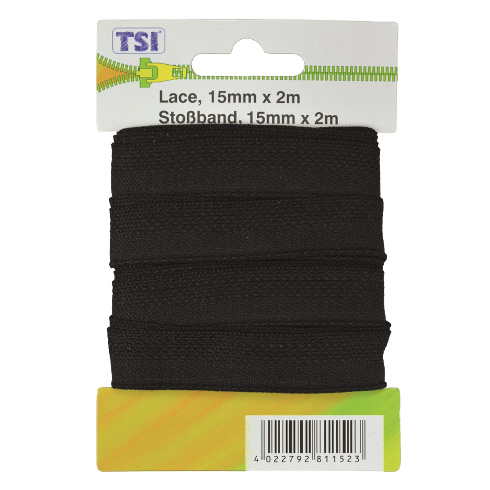 TSI | Stoßband 15 mm x 2 m in Schwarz