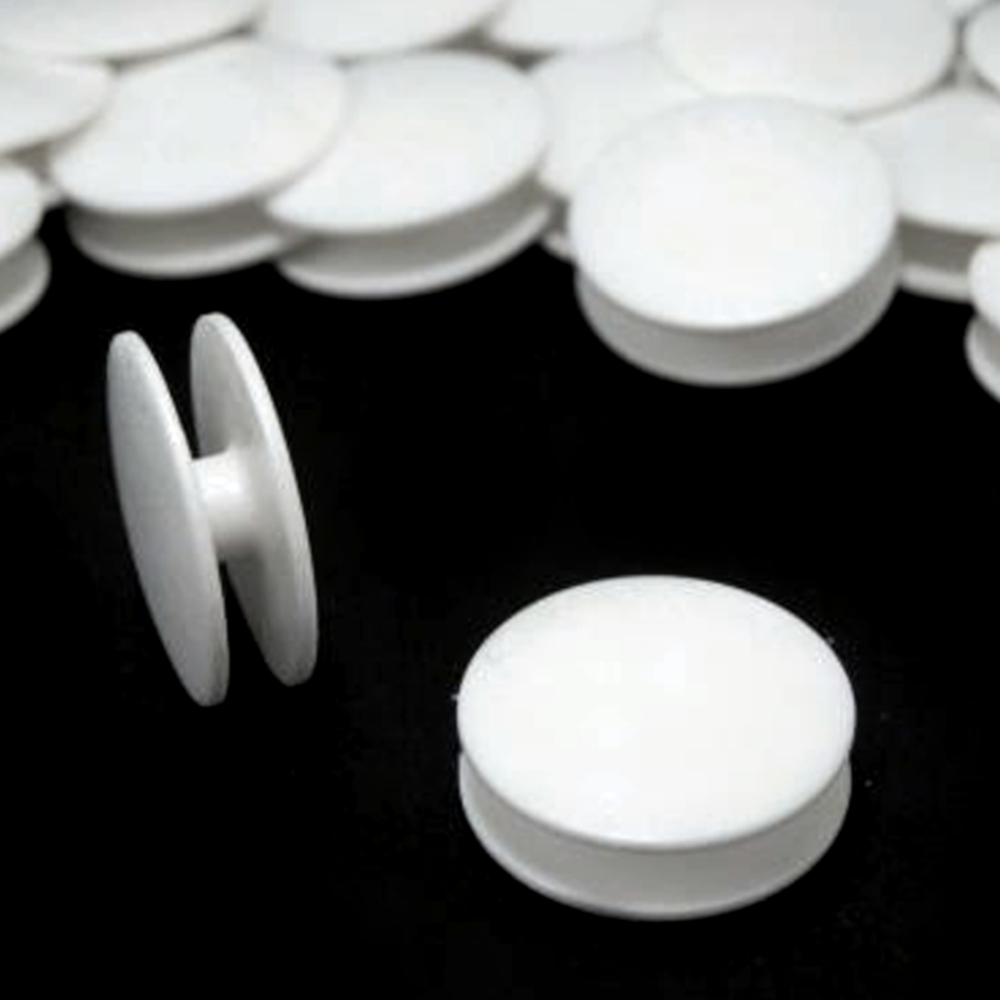 10 Wäscheknöpfe - 28" = 18,4mm - doppelt - Weiß