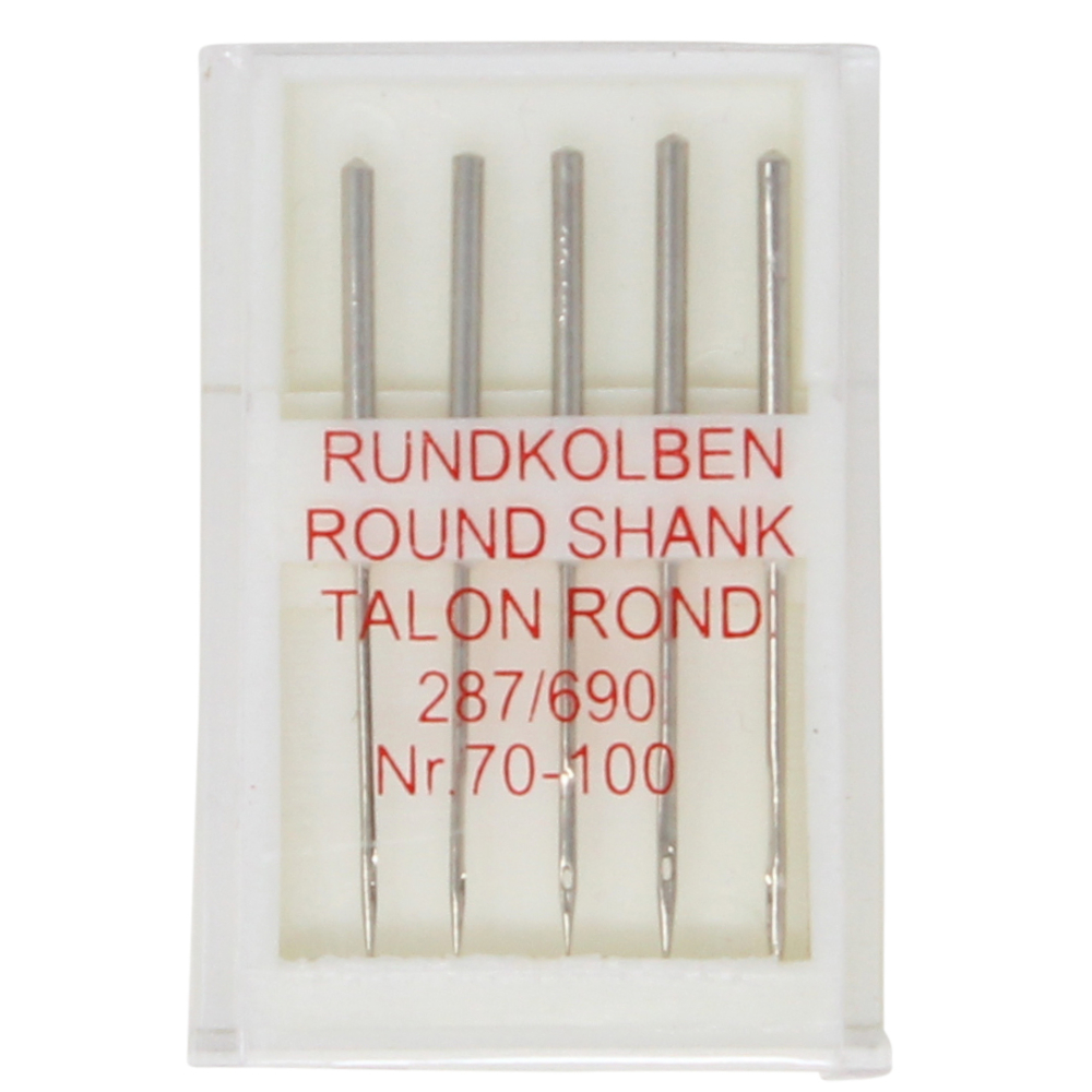 5 Maschinennadeln mit Rundkolben 287/690 - Nd 70-100