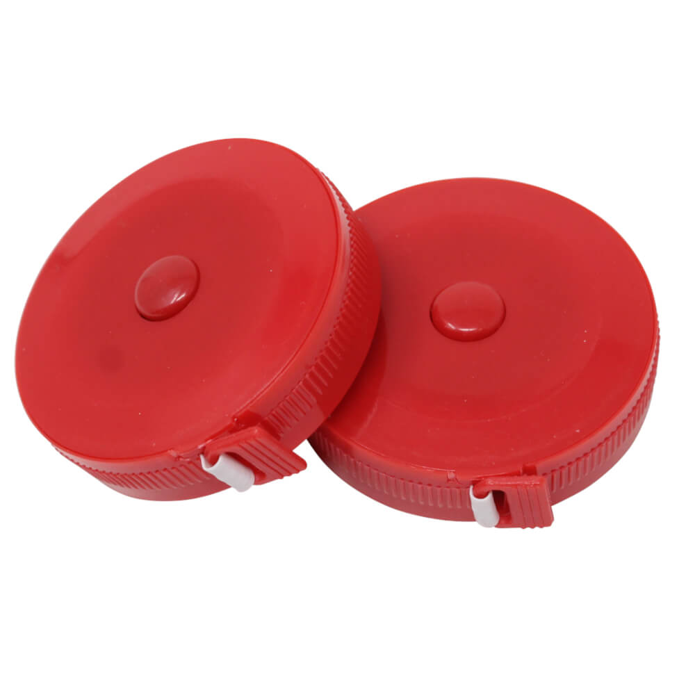 2x Rollmaßband - 150cm Maßband - Gehäuse in rot