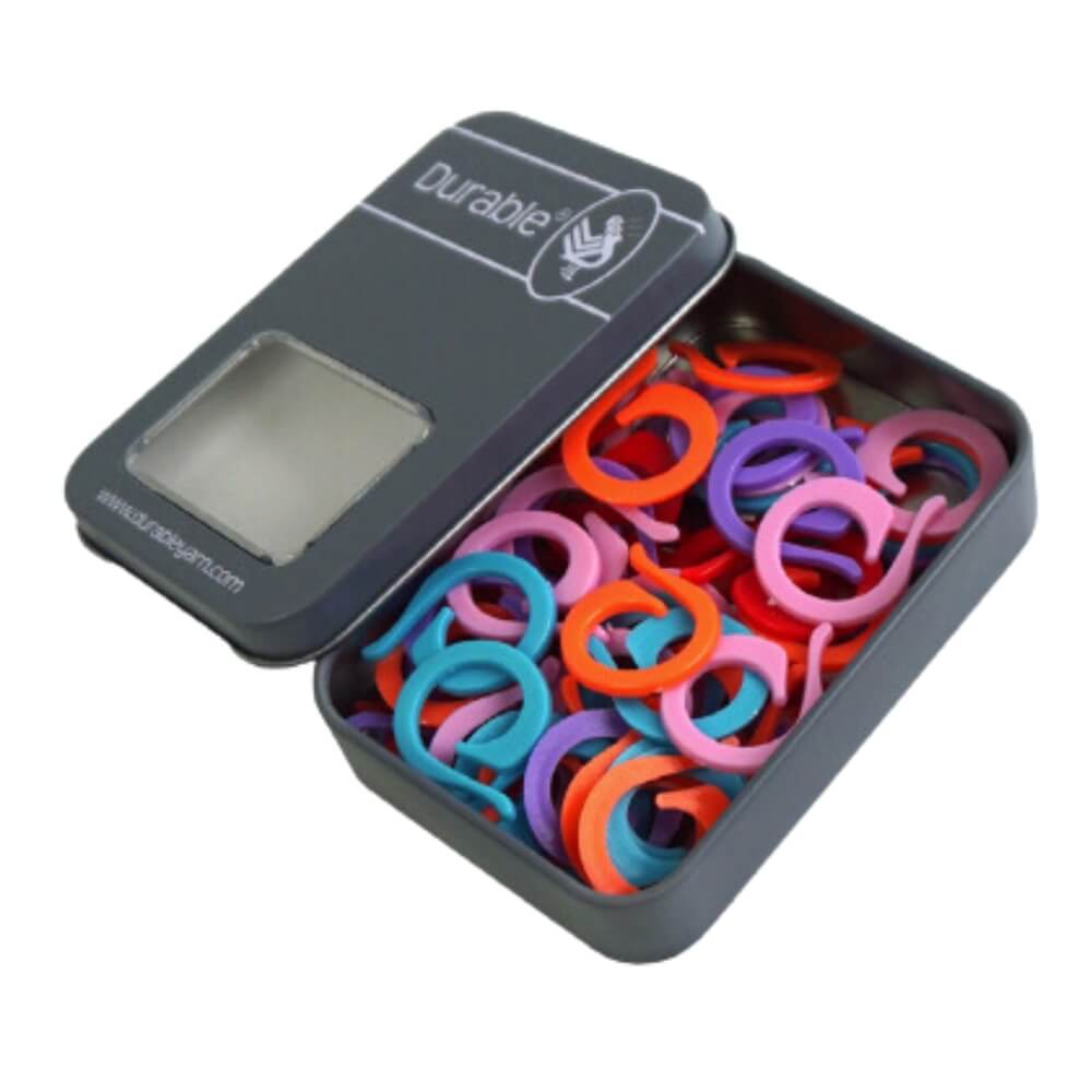 Durable Maschenmarkierer offen 24mm, 50 Stück farbig sortiert